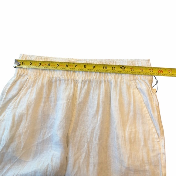 Tahari Essentials 100% White Linen Pants M NWT - Picture 7 of 9